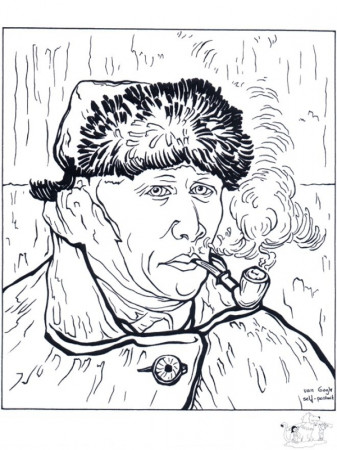 Van Gogh Self Portrait Coloring Page