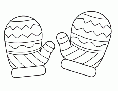 Mitten Coloring Page - Coloring Pages for Kids and for Adults