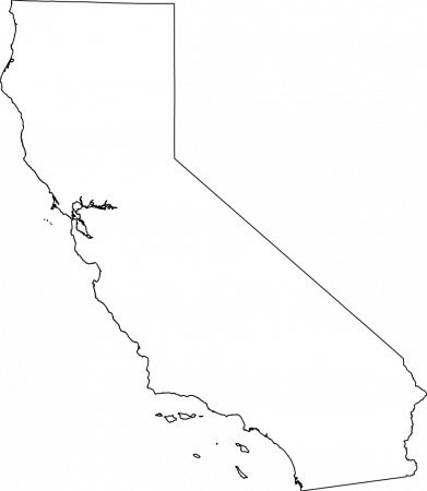 California Outline Coloring Page - Coloring Pages For All Ages