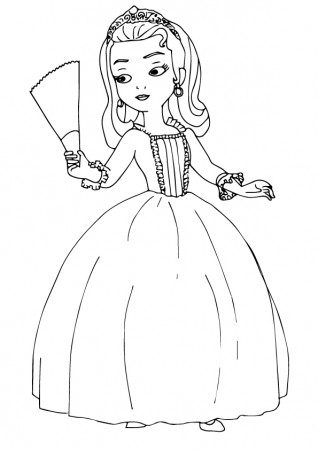 Beautiful Princess Amber Coloring Page - Free Printable Coloring Pages for  Kids