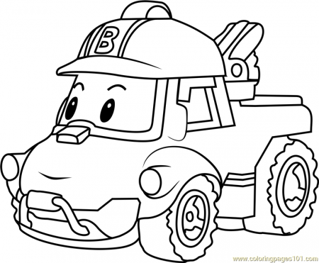 Bucky Coloring Page - Free Robocar Poli Coloring Pages :  ColoringPages101.com