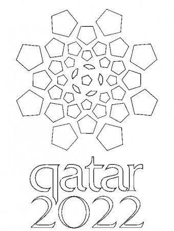 Coloring page 2014 FIFA World Cup : Logo Qatar 2022 16