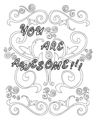 You Are Awesome Coloring Page - Etsy