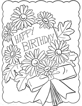 Happy Birthday Grandma Coloring Card - Get Coloring Pages
