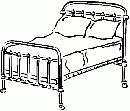 hospital bed coloring pages - Clip Art Library