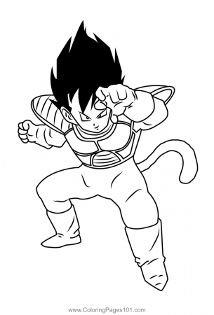 Vegeta In Dragon Ball Coloring Page for Kids - Free Vegeta Printable Coloring  Pages Online for Kids - ColoringPages101.com | Coloring Pages for Kids
