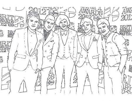 Cool One Direction Coloring Page - Free Printable Coloring Pages for Kids