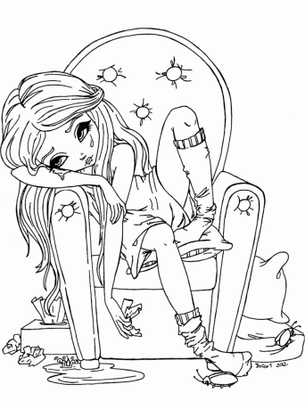 Sad Cafards Coloring Page - Free Printable Coloring Pages for Kids