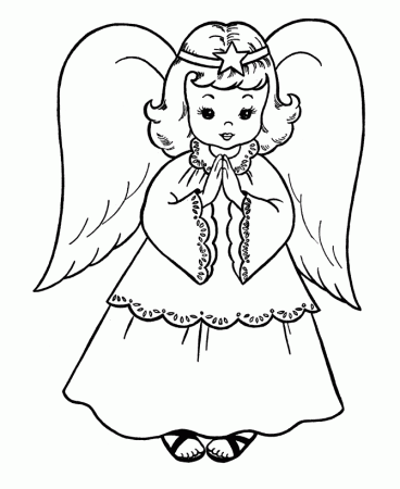 Angels Christmas Coloring Page - Coloring Pages For All Ages