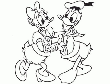 Colour Drawing Free HD Wallpapers: Donald And Daisy Duck For Kid ...