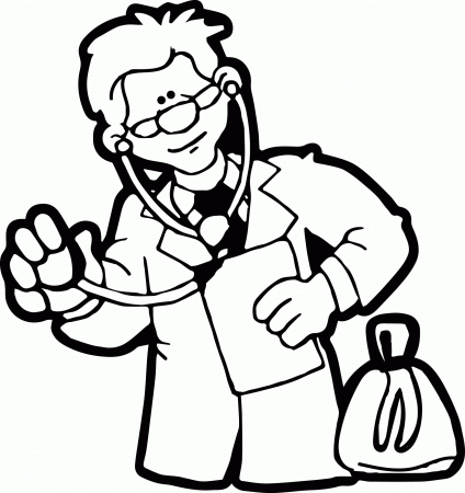 Doctor Look Coloring Page | Wecoloringpage
