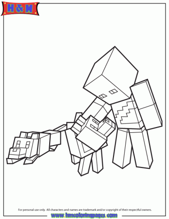 Minecraft Horse Coloring Page | Free Printable Coloring Pages