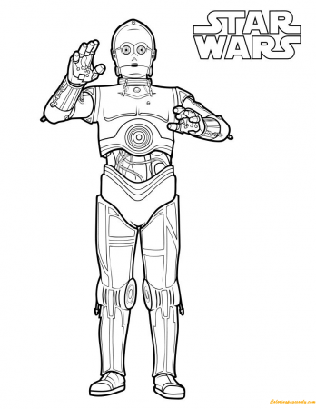 C-3po Coloring Page - Free Coloring Pages Online