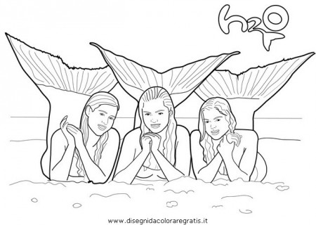 H2o just add water coloring pages