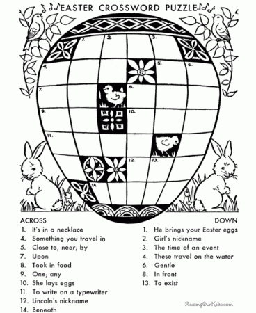 Easter | Kids Crossword Puzzles