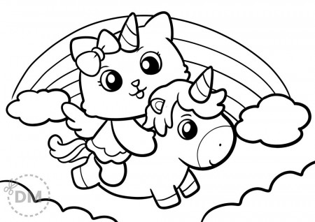 Hello Kitty Cat Unicorn Coloring Page | Unicorn coloring pages, Kitty  coloring, Cute coloring pages