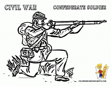 01 Civil War Army Soldier At Coloring Pages Kids Boysgif 1056 ...