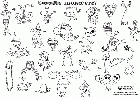 Doodle Monsters: How to Draw Doodles, Sketches and Pencil Drawings ...