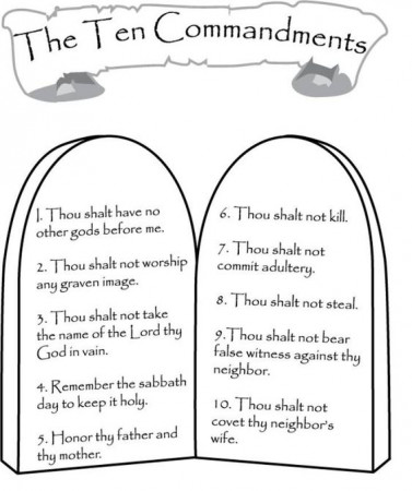 Tier Preschoolers Ten Commandments Coloring Pages To Print ...