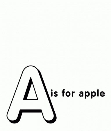 Funny Alphabet Is For Apple Coloring Pages For Kids #e1i ...