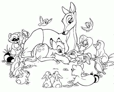 Bambi Coloring Pages Disney - High Quality Coloring Pages