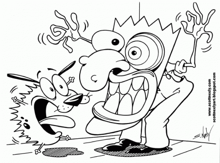 Courage The Cowardly Dog Coloring Pages - VoteForVerde.com