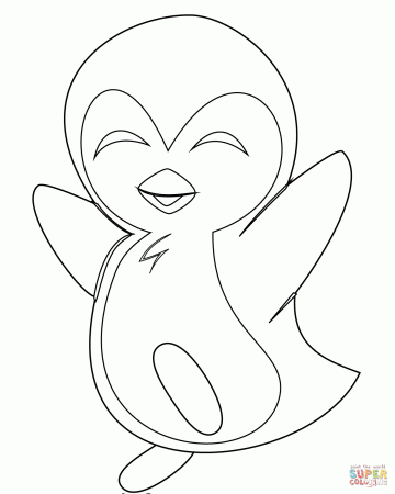 Cute Baby Penguin coloring page | Free Printable Coloring Pages
