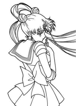 Cute Tsukino Usagi Sailor Moon Coloring Page | Color Luna
