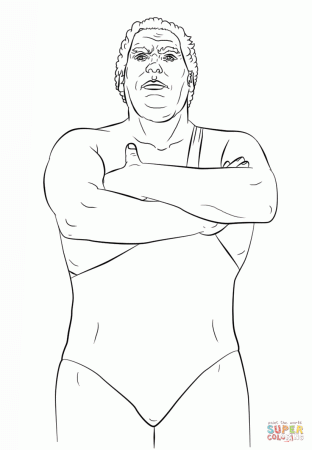 WWE Andre the Giant coloring page | Free Printable Coloring Pages