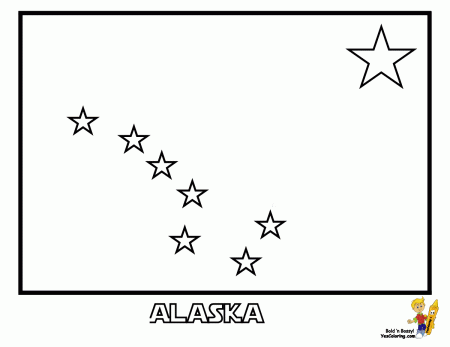 Alaska Flag Coloring Page