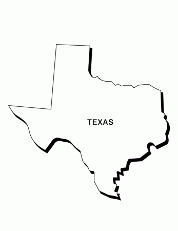 Texas Map Coloring Sheet - ClipArt Best