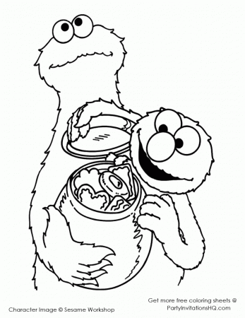 Cookie Monster Face Coloring Pages Cookie Monster Coloring Pages ...