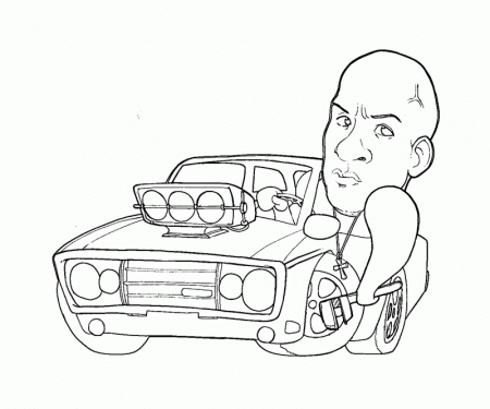 Fast And Furious 7 Coloring Page