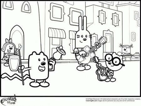 Wow Wow Wubbzy Printable Coloring Page