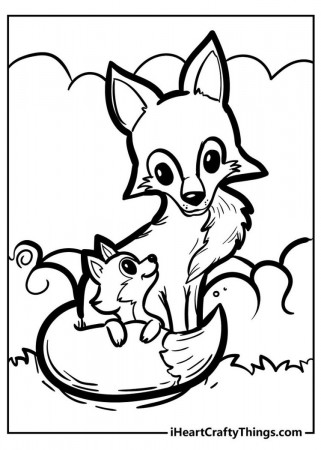 20 SUPER CUTE FOX COLORING PAGES – I Heart Crafty Things