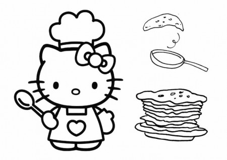 10 Wonderful Pancake Coloring Pages For Your Little Ones | Hello kitty  colouring pages, Coloring pages, Hello kitty coloring