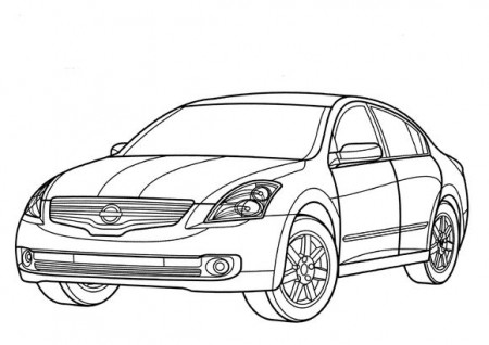 Nissan Altima Hybrid Coloring page | Free Printable Coloring Pages | Nissan  altima, Nissan, Cars coloring pages