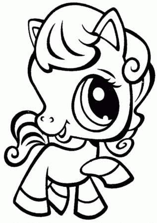 Big Eyed Horse in Little Pet Shop Coloring Pages: Big Eyed Horse ...