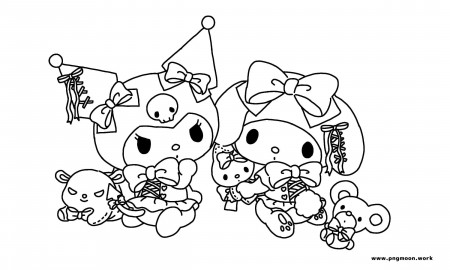 some Sanrio coloring pages to color<3 ...