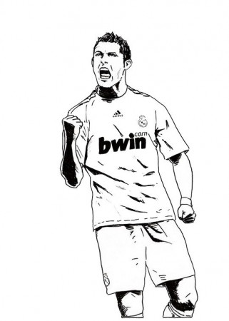 cristiano ronaldo real madrid coloring soccer player sheet | Soccer  players, Ronaldo real madrid, Ronaldo real