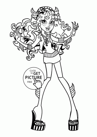 Lagoona Blue Monster high coloring pages for kids, printable free ...