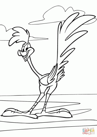 Looney Tunes Road Runner coloring page | Free Printable Coloring Pages