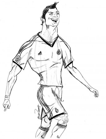 C Ronaldo Coloring Pages - Coloring Stylizr