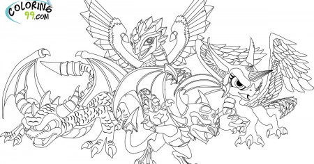 Skylanders Dragons Coloring Pages | Team colors