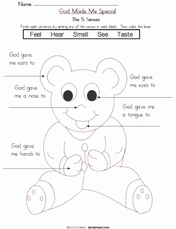 Five Senses - Coloring Pages for Kids and for Adults
