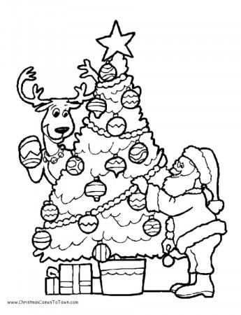 coloring christmas tree | Only Coloring Pages