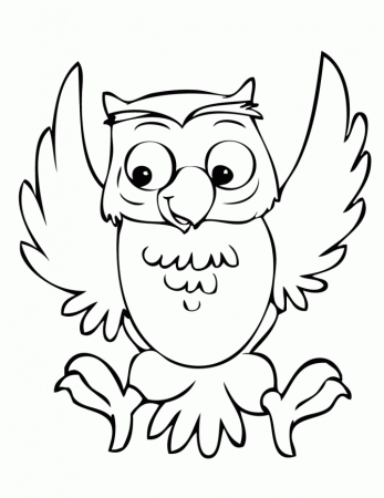 Printable Owl Coloring Page for Pinterest