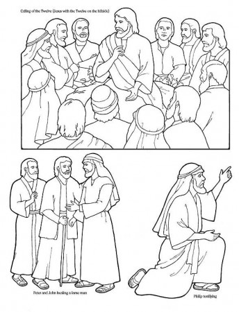 Calling of the Twelve Apostles | Coloring pages, Bible coloring, Jesus coloring  pages
