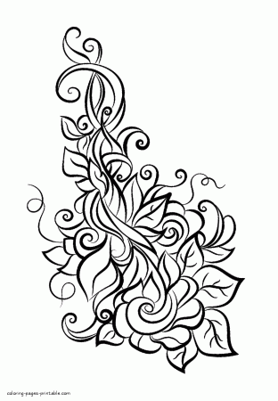 Large Flower Coloring Page || COLORING-PAGES-PRINTABLE.COM