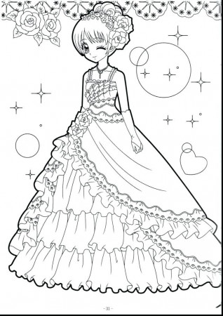 Anime Coloring Pages Dress - Coloring and Drawing